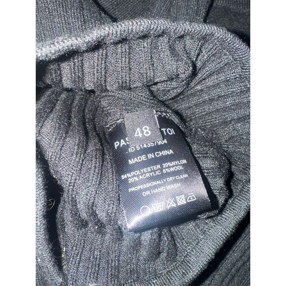 DODO‎ BAR OR Women's Black Ribbed Bodysuit Size 12 Rhinestone Back - Picture 12 of 13